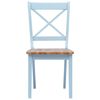 vidaXL Chaises &agrave; manger lot de 4 gris et bois clair bois h&eacute;v&eacute;a massif