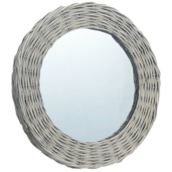 vidaXL Miroir Blanc 60 cm Osier