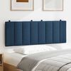 vidaXL Coussin de t&ecirc;te de lit Hanko bleu 140 cm tissu