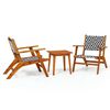 vidaXL Mobilier de bistro 3 pcs Bois d'acacia solide