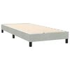 vidaXL Sommier &agrave; lattes de lit et matelas et LED gris clair 80x220 cm velours