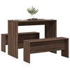 vidaXL Ensemble table à manger et bancs 3 pcs bois d'ingénierie