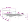 vidaXL Cadre de lit extra long sans matelas 180x220 cm bois massif