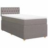 vidaXL Sommier &agrave; lattes de lit avec matelas Taupe 90x190 cm Tissu
