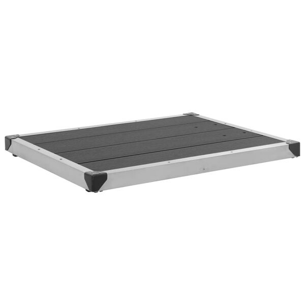 vidaXL Receveur de douche ext&eacute;rieur WPC Inox 80x62 cm Gris
