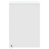 vidaXL Armoire de chevet avec lumi&egrave;res LED blanc bois d'ing&eacute;nierie