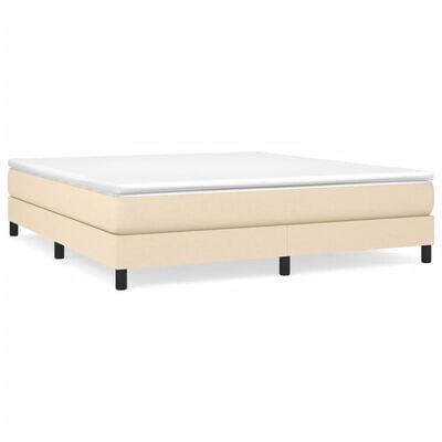 vidaXL Cadre de lit sans matelas crème 160x200 cm tissu