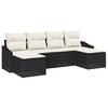 vidaXL Ensemble de salle &agrave; manger pour jardin 6 pcs Noir et Cr&egrave;me