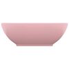 vidaXL Lavabo ovale de luxe Rose mat 40x33 cm Céramique