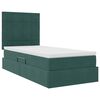 vidaXL Lit avec rangement et LED Vert fonc&eacute; 100 x 200 cm Velours