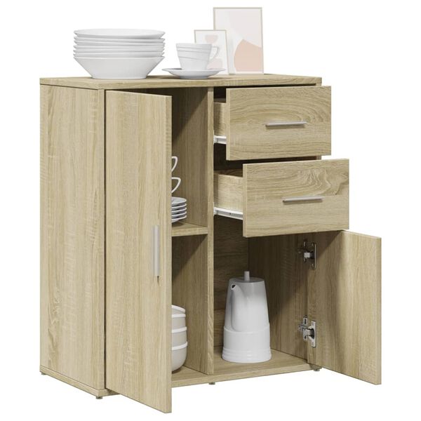vidaXL Buffet ch&ecirc;ne sonoma 60x31x70 cm bois d'ing&eacute;nierie