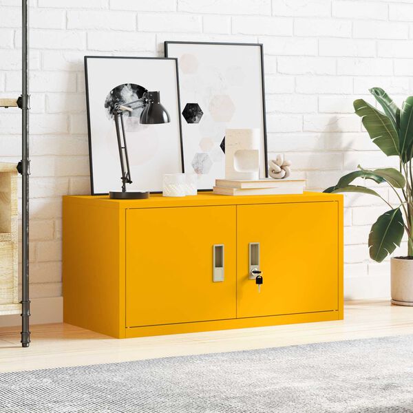 vidaXL Armoire de rangement Jaune moutarde 80 x 40 x 40 cm