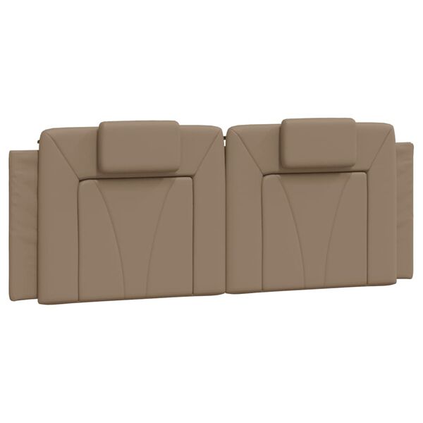 vidaXL Coussin de t&ecirc;te de lit Viana cappuccino 140 cm similicuir