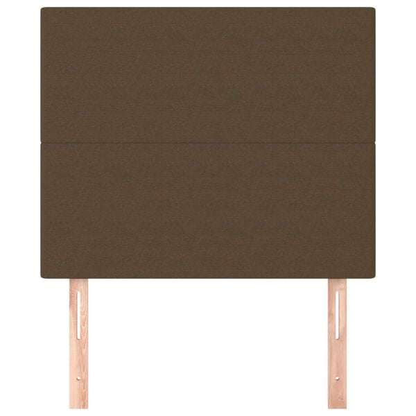 vidaXL T&ecirc;te de lit marron fonc&eacute; 100x5x118/128 cm Tissu