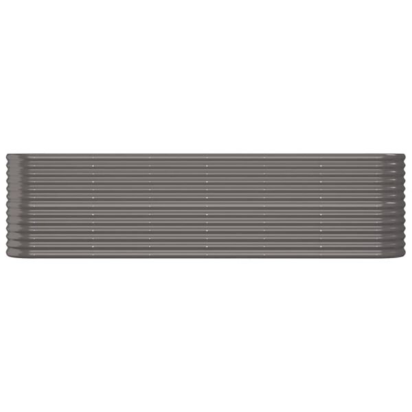 vidaXL Lit sur&eacute;lev&eacute; de jardin Acier galvanis&eacute; 260x40x68 cm gris