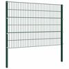 vidaXL Panneau de cl&ocirc;ture avec poteaux en fer 1557,5 x 120 cm Vert
