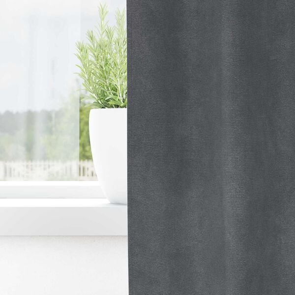 vidaXL Rideaux occultants 2 pcs Gris clair 140 x 225 cm Velours