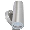 vidaXL Applique murale LED d'ext&eacute;rieur 2 pcs Acier inoxydable haut bas