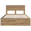 vidaXL Cadre de lit Ch&ecirc;ne artisan 140 x 190 cm Bois de pin massif