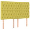 vidaXL T&ecirc;te de lit &agrave; LED Vert 144x7x118/128 cm Tissu