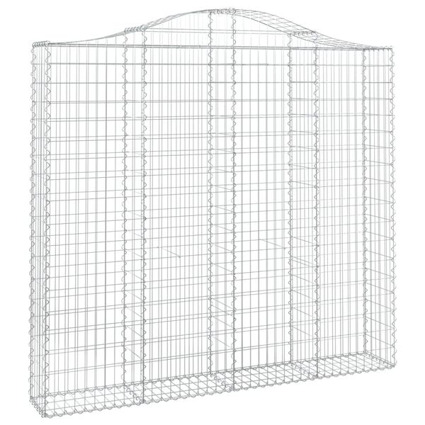vidaXL Paniers &agrave; gabions arqu&eacute;s 11 pcs 200x30x180/200 cm Fer galvanis&eacute;