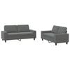 vidaXL Ensemble de canap&eacute;s 2 pcs gris fonc&eacute; tissu