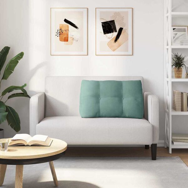 vidaXL Coussin de Dos Vert Mer 80 x 24 x 50 cm Velours