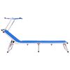 vidaXL Chaises longues pliables et toit lot de 2 Aluminium textil&egrave;ne