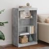 vidaXL Buffet avec lumi&egrave;res LED gris b&eacute;ton 60,5x37x100 cm