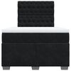 vidaXL Sommier &agrave; lattes de lit avec matelas Noir 120x200 cm Velours