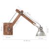 vidaXL Lampe murale Style industriel Argenté Rond E27