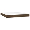 vidaXL Sommier &agrave; lattes de lit matelas et LED Marron fonc&eacute; 160x200 cm