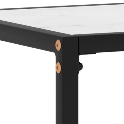 vidaXL Table console Blanc 120x35x75 cm Verre trempé
