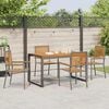 vidaXL Ensemble de salle &agrave; manger pour jardin 5 pcs Gris et marron