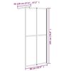 vidaXL &Eacute;cran de douche 80x195 cm Verre tremp&eacute; fonc&eacute;
