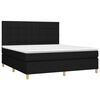 vidaXL Sommier &agrave; lattes de lit avec matelas Noir 180x200 cm Tissu