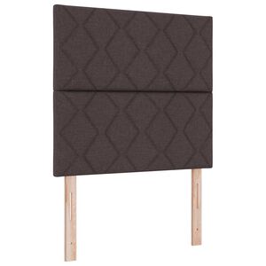 vidaXL T&ecirc;te de lit Marron fonc&eacute; tissu
