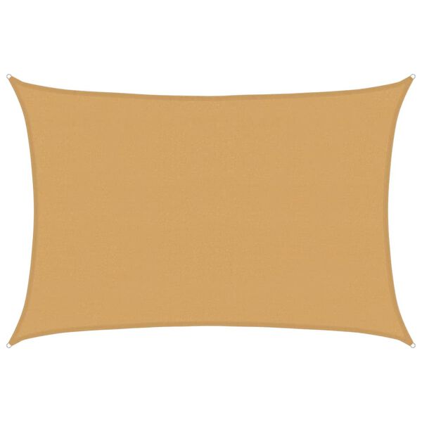 vidaXL Voile d'ombrage 160 g/m&sup2; rectangulaire sable 4x6 m PEHD