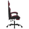 vidaXL Chaise de jeu avec repose-pied Noir/rouge bordeaux Similicuir