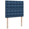 vidaXL Sommier &agrave; lattes de lit avec matelas bleu 120x190 cm tissu