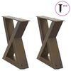 vidaXL Pieds de table basse 2 pi&egrave;ces Acier naturel 30 x (30-31,3) cm Acier