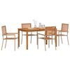 vidaXL Ensemble de salle &agrave; manger pour jardin 5 pcs Beige