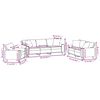 vidaXL Ensemble de canap&eacute;s 3pcs oreillers et coussins Cr&egrave;me Similicuir