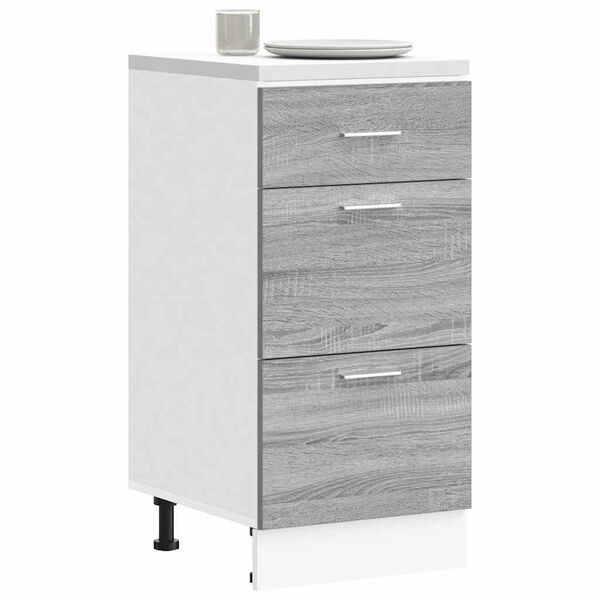vidaXL Meuble bas "Lyon" Gris Sonoma 40 x 46 x 81,5 cm Bois d'ing&eacute;nierie