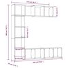 vidaXL Ensemble biblioth&egrave;que/meuble TV 3 pcs Ch&ecirc;ne marron 180x30x180cm
