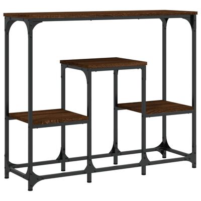 vidaXL Table console chêne marron 89,5x28x76 cm bois d'ingénierie