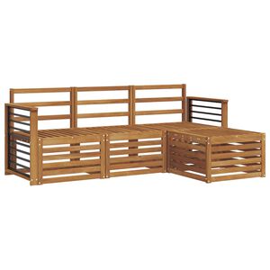 vidaXL Ensemble de canap&eacute;s d'ext&eacute;rieur 4 pc Naturel