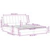 vidaXL Cadre de lit sans matelas Hanko gris fonc&eacute; 160x200 cm velours