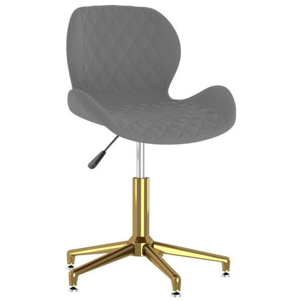 vidaXL Chaises pivotantes &agrave; manger lot de 6 gris fonc&eacute; velours