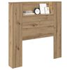 vidaXL T&ecirc;te de lit avec &eacute;tag&egrave;re Ch&ecirc;ne artisanal 100 x 15 x 103,5 cm